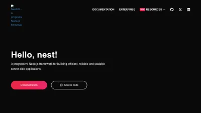Screenshot preview of nestjs.com