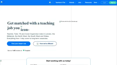 Screenshot preview of zeneducate.com