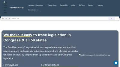 Screenshot preview of fastdemocracy.com