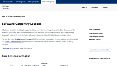 Screenshot preview of swcarpentry.github.io