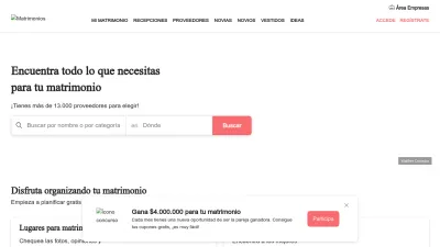 Screenshot preview of matrimonio.com.co