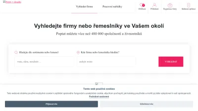 Screenshot preview of firmyvdosahu.cz