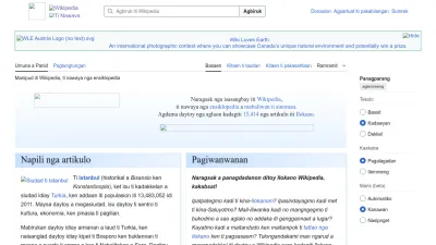 Screenshot preview of ilo.wikipedia.org