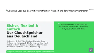 Screenshot preview of luckycloud.de