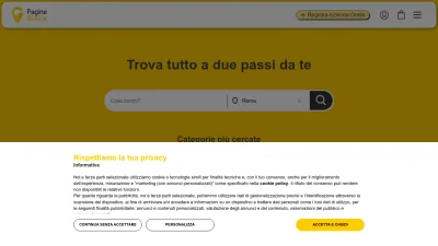 Screenshot preview of paginegialle.it