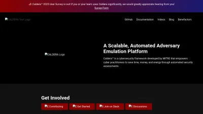 Screenshot preview of caldera.mitre.org