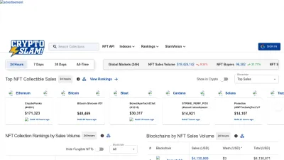 Screenshot preview of cryptoslam.io