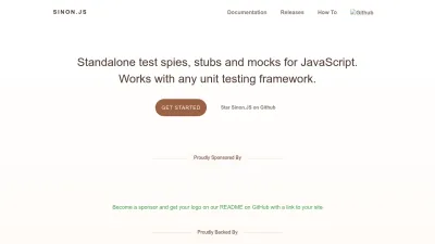 Screenshot preview of sinonjs.org
