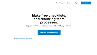 Screenshot preview of checkli.com