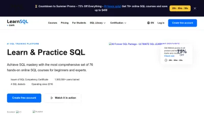 Screenshot preview of learnsql.com