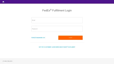 Screenshot preview of fulfillment.fedex.com