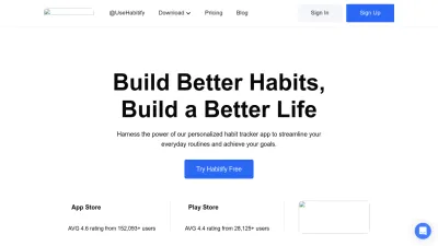 Screenshot preview of habitify.me