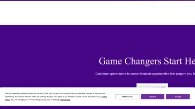 Screenshot preview of converse.edu