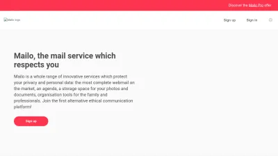 Screenshot preview of mailo.com