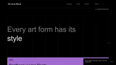 Screenshot preview of moreismore.cz