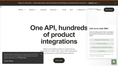 Screenshot preview of merge.dev