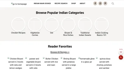 Screenshot preview of ministryofcurry.com