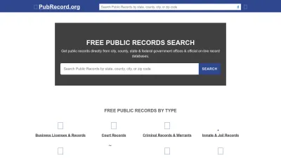 Screenshot preview of pubrecord.org