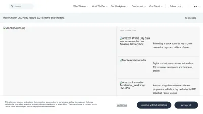 Screenshot preview of aboutamazon.eu