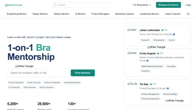 Screenshot preview of mentorcruise.com