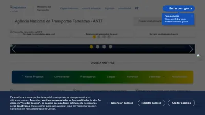 Screenshot preview of antt.gov.br