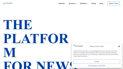 Screenshot preview of newspack.com