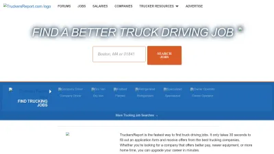 Screenshot preview of thetruckersreport.com