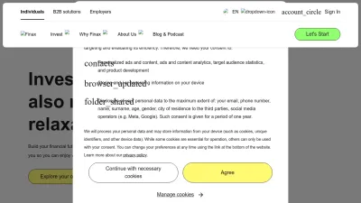 Screenshot preview of finax.eu