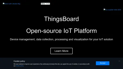 Screenshot preview of thingsboard.io