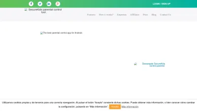 Screenshot preview of securekids.es