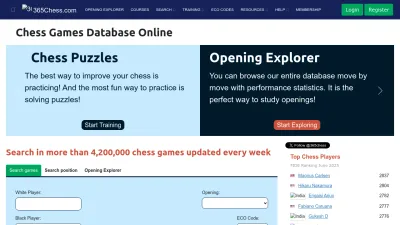 Screenshot preview of 365chess.com