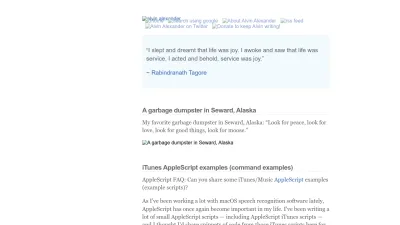 Screenshot preview of alvinalexander.com