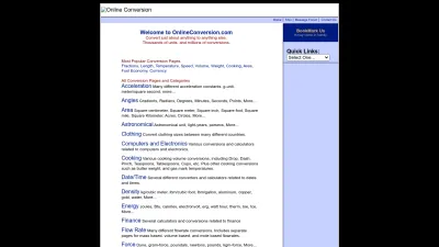 Screenshot preview of onlineconversion.com