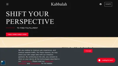 Screenshot preview of kabbalah.com