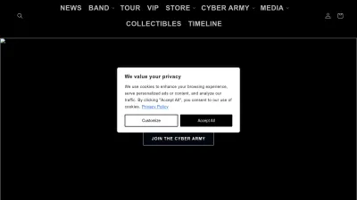 Screenshot preview of megadeth.com