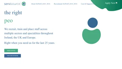 Screenshot preview of servisource.ie