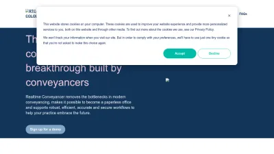 Screenshot preview of realtimeconveyancer.com.au