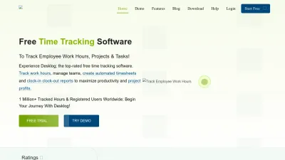 Screenshot preview of desklog.io