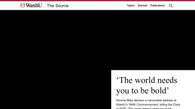 Screenshot of Source.washu.edu