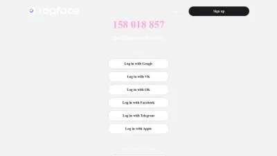 Screenshot preview of topface.com