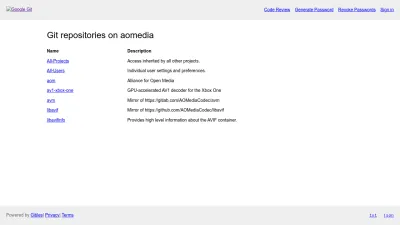 Screenshot preview of aomedia.googlesource.com