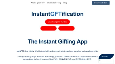 Screenshot preview of getgftdapp.com