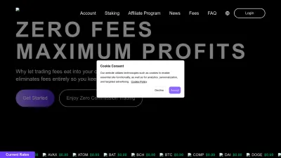 Screenshot preview of vtrader.io