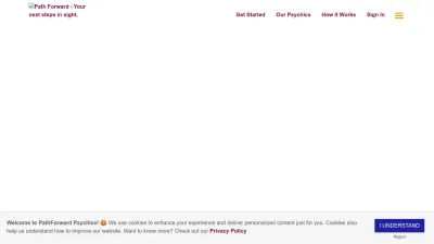 Screenshot preview of pathforwardpsychics.com