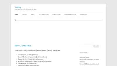 Screenshot preview of evosuite.org