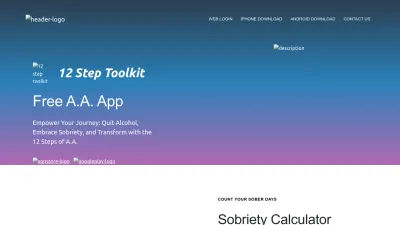 Screenshot preview of 12steptoolkit.com