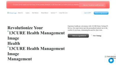 Screenshot preview of 13cure.com.au