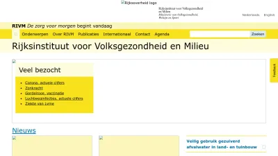Screenshot preview of rivm.nl
