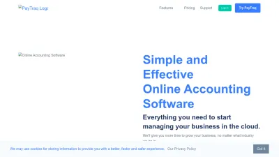 Screenshot preview of paytraq.com