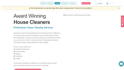 Screenshot preview of innermelbournemaids.com.au